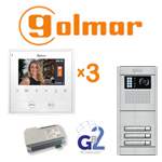 Golmar kit-3 θυροτηλεόραση 3 διαμερίσματα Golmar kit-3