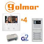 Golmar kit-4 θυροτηλεόραση 4 διαμερίσματα Golmar kit-4