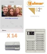 Golmar 2 καλωδίων πολυκατοικίας για 14 διαμερίσματα Θυροτηλεόραση 14 διαμερίσματα - Golmar 2 καλωδίων πολυκατοικίας