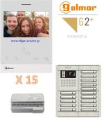 Golmar 2 καλωδίων πολυκατοικίας για 15 διαμερίσματα Θυροτηλεόραση 15 διαμερίσματα - Golmar 2 καλωδίων πολυκατοικίας
