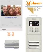 Golmar 2 καλωδίων πολυκατοικίας για 3 διαμερίσματα Θυροτηλεόραση 3 διαμερίσματα - Golmar 2 καλωδίων πολυκατοικίας