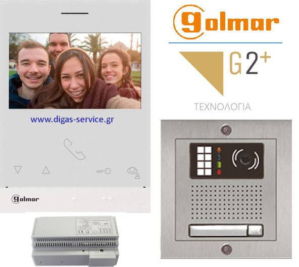 Golmar 2 καλωδίων για 1 διαμερίσμα Θυροτηλεόραση 1 διαμερίσματα - Golmar 2 καλωδίων πολυκατοικίας
