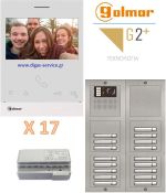 Golmar 2 καλωδίων πολυκατοικίας για 17 διαμερίσματα Θυροτηλεόραση 17 διαμερίσματα - Golmar 2 καλωδίων πολυκατοικίας